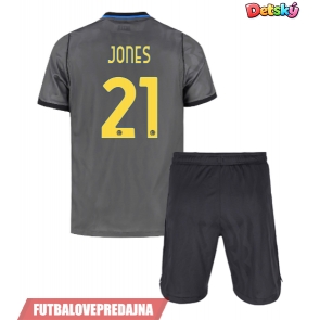 Lacne Dětský Futbalové dres Inter Milan Curtis Jones #21 2026-27 Krátky Rukáv - Tretina (+ trenírky)